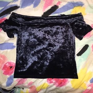 Forever 21 Velvet Crop Top
